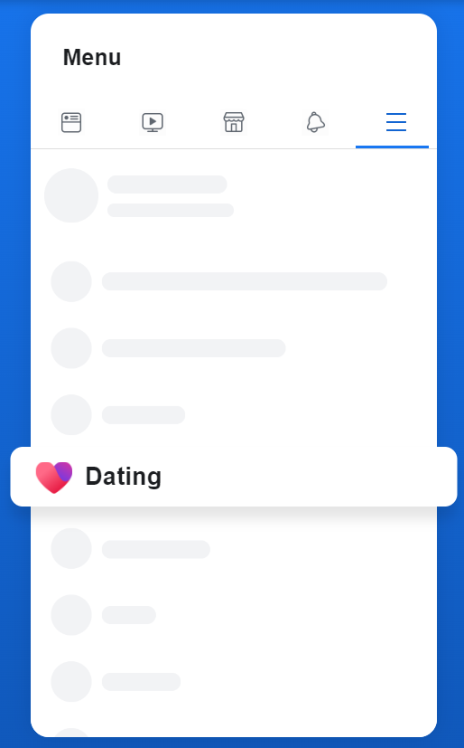 Facebook dating app