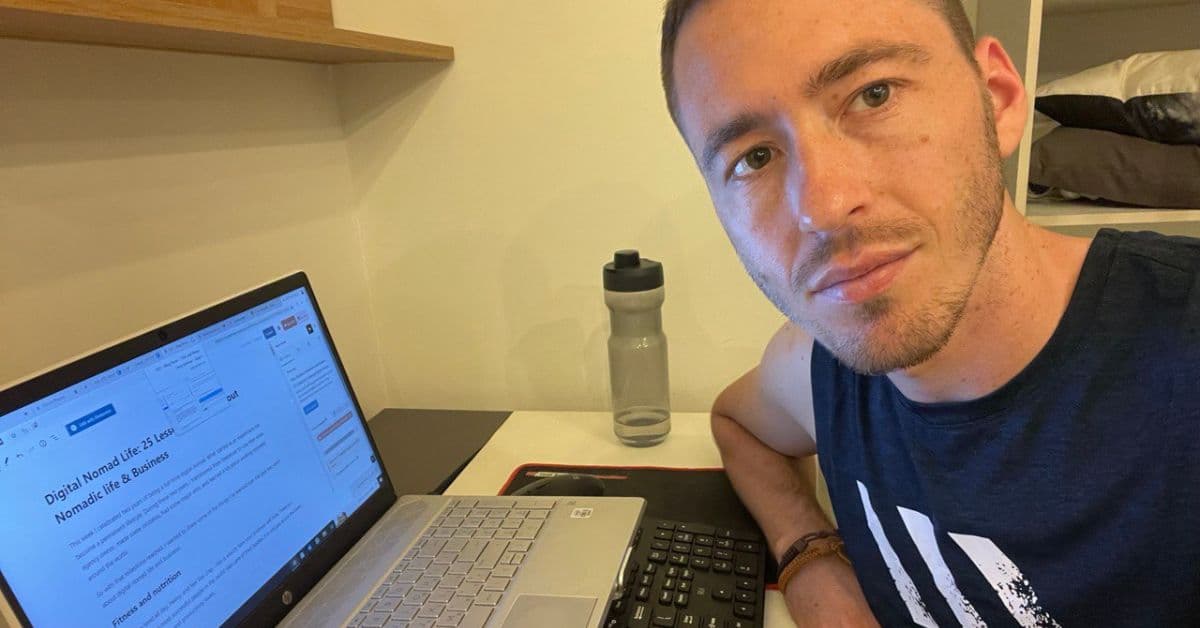 Selfie of a digital nomad